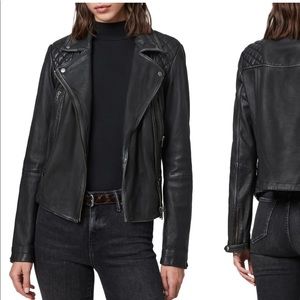 Allsaints Cargo Leather Biker Jacket